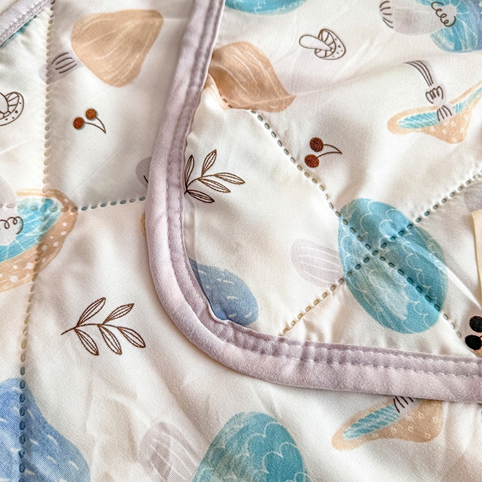 91家纺网 家纺一手货源 找家纺 薇玛仕 2026电商爆款印花小清新超声波大豆夏凉被礼品空调被 蘑菇花园