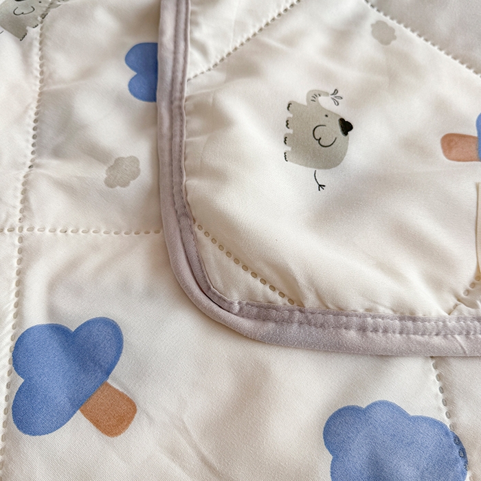 91家纺网 家纺一手货源 找家纺 薇玛仕 2026电商爆款印花小清新超声波大豆夏凉被礼品空调被 森林小象