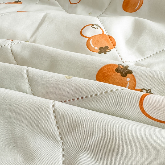 91家纺网 家纺一手货源 找家纺 薇玛仕 2026电商爆款印花小清新超声波大豆夏凉被礼品空调被 柿柿如意