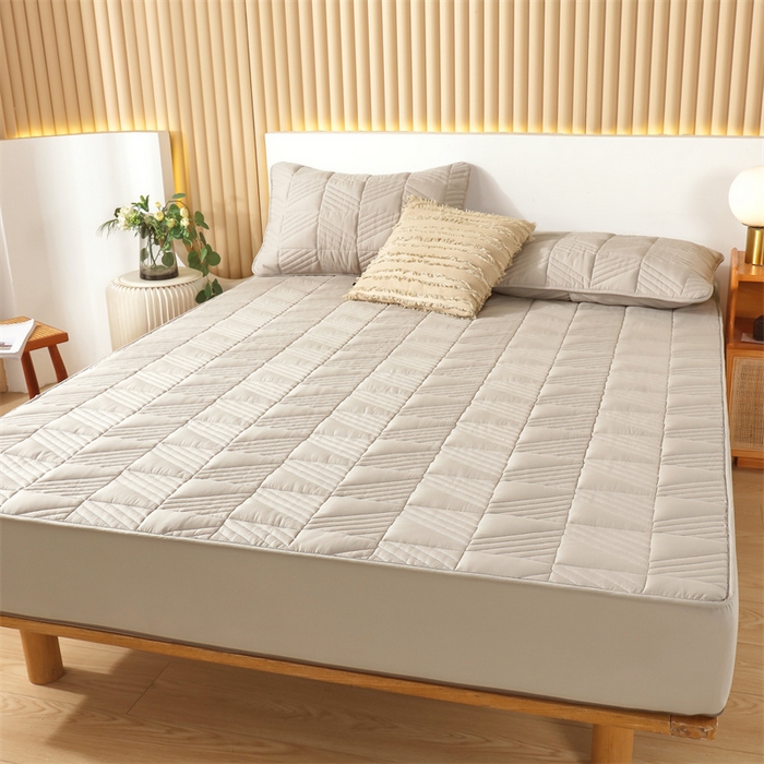 91家纺网 家纺一手货源 找家纺 （总）伊赛家纺 2026新款夹棉加厚防螨格子床笠