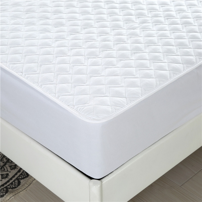 91家纺网 家纺一手货源 找家纺 伊赛家纺 2026新款夹棉加厚防螨格子床笠 方白