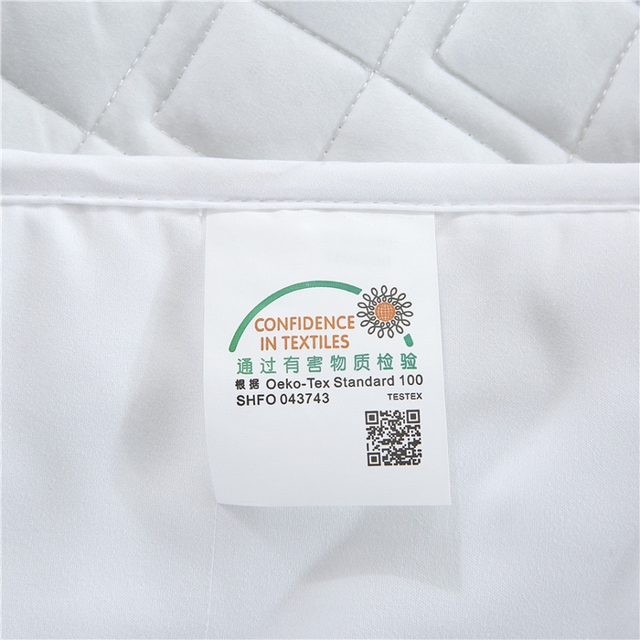 91家纺网 家纺一手货源 找家纺 伊赛家纺 2026新款夹棉加厚防螨格子床笠 方白