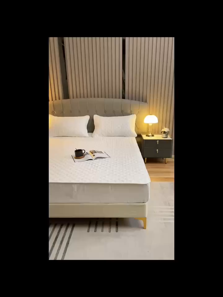 91家纺网 家纺一手货源 找家纺 （总）伊赛家纺 2026新款夹棉加厚防螨格子床笠