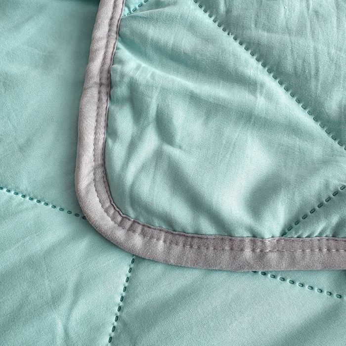 91家纺网 家纺一手货源 找家纺 薇玛仕 2026跨境电商外贸款 纯色亲肤磨毛超声波夏凉被空调被 天空蓝