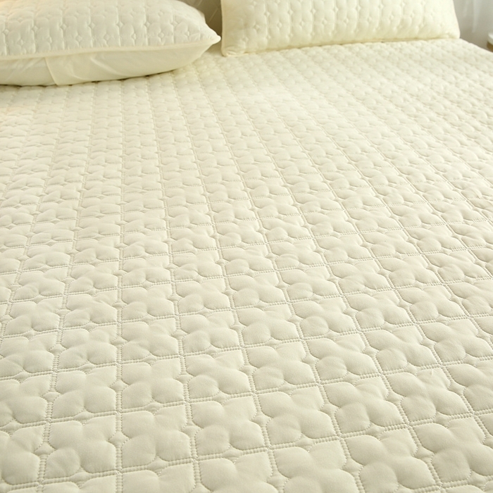 91家纺网 家纺一手货源 找家纺 伊赛家纺 2026新款抗菌经典床笠 经典米黄