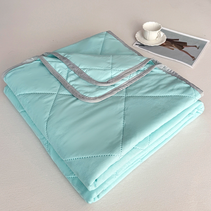 薇玛仕 2026跨境电商外贸款 纯色亲肤磨毛超声波夏凉被空调被 天空蓝