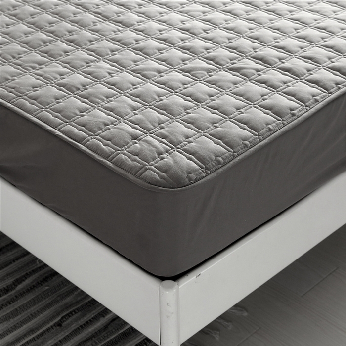 91家纺网 家纺一手货源 找家纺 伊赛家纺 2026新款抗菌经典床笠 经典灰