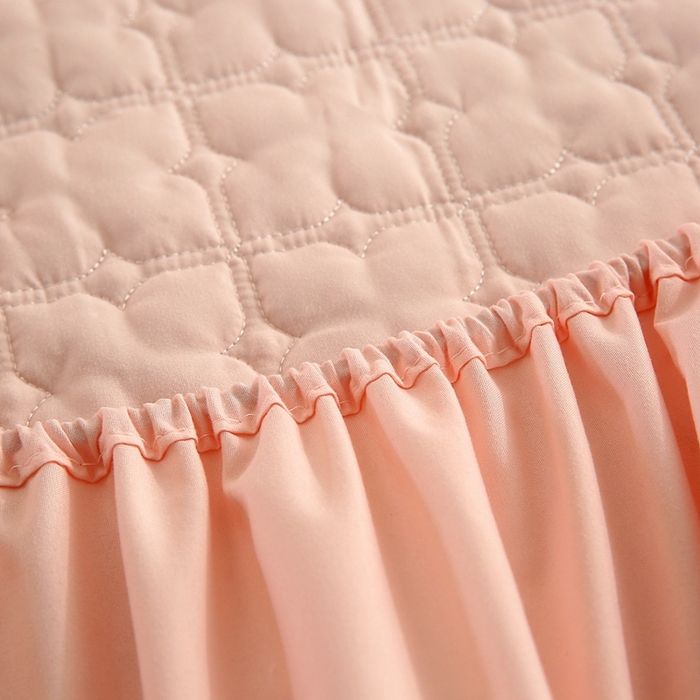 91家纺网 家纺一手货源 找家纺 伊赛家纺 2026新款抗菌经典床笠 经典粉玉