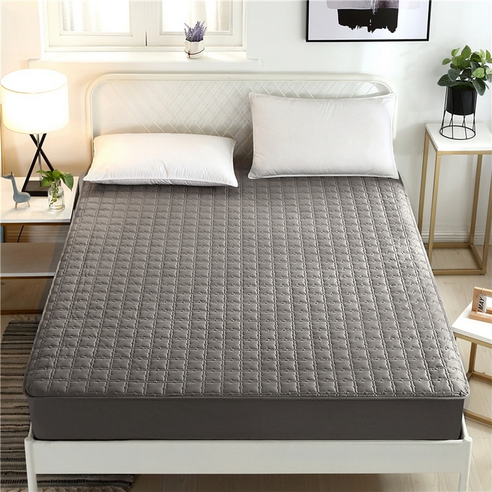 91家纺网 家纺一手货源 找家纺 伊赛家纺 2026新款抗菌经典床笠 经典灰