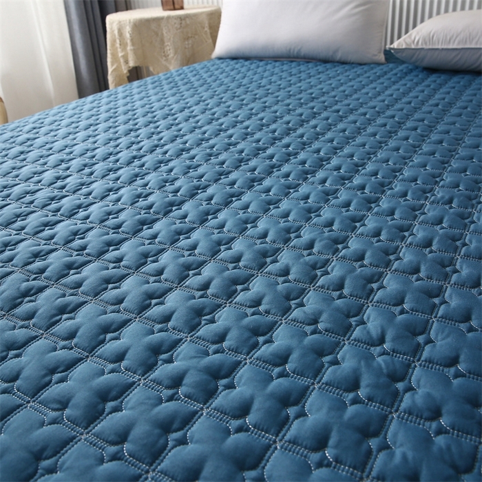 91家纺网 家纺一手货源 找家纺 伊赛家纺 2026新款抗菌经典床笠 经典蓝色
