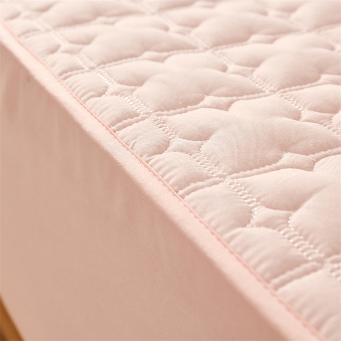 91家纺网 家纺一手货源 找家纺 伊赛家纺 2026新款可拆卸六面全包床笠 粉玉