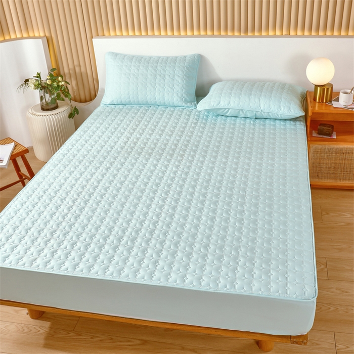 伊赛家纺 2026新款可拆卸六面全包床笠 浅绿