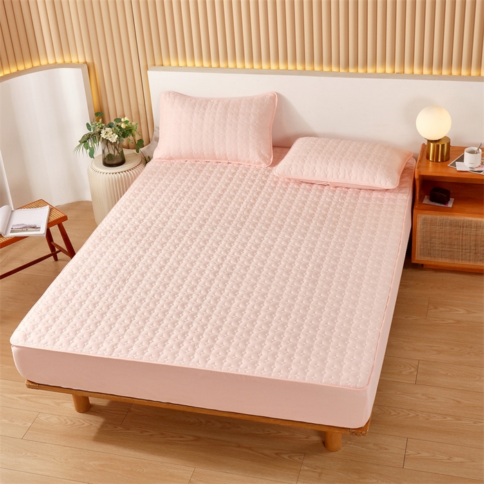 伊赛家纺 2026新款可拆卸六面全包床笠 粉玉