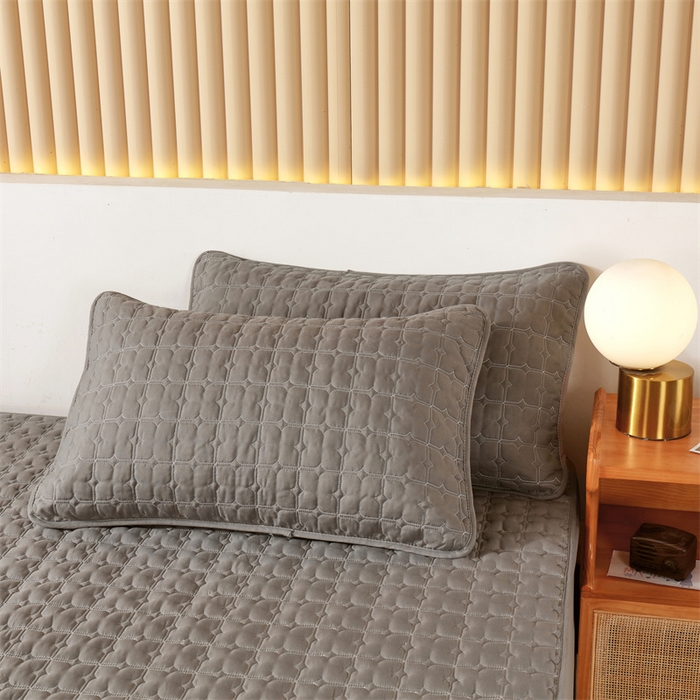 91家纺网 家纺一手货源 找家纺 伊赛家纺 2026新款可拆卸六面全包床笠 经典灰