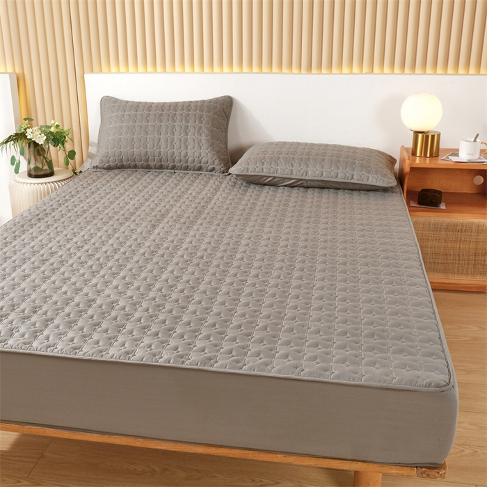 91家纺网 家纺一手货源 找家纺 伊赛家纺 2026新款可拆卸六面全包床笠 经典灰