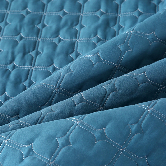 91家纺网 家纺一手货源 找家纺 伊赛家纺 2026新款可拆卸六面全包床笠 蓝色