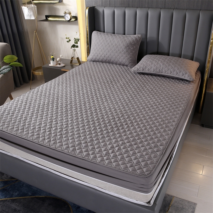 伊赛家纺 2026新款可拆卸六面全包床笠 方灰