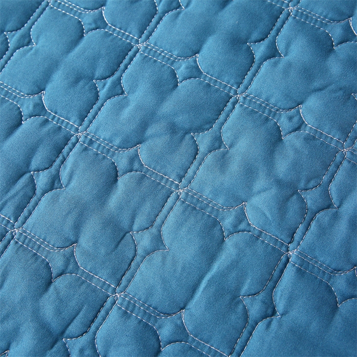 91家纺网 家纺一手货源 找家纺 伊赛家纺 2026新款可拆卸六面全包床笠 蓝色