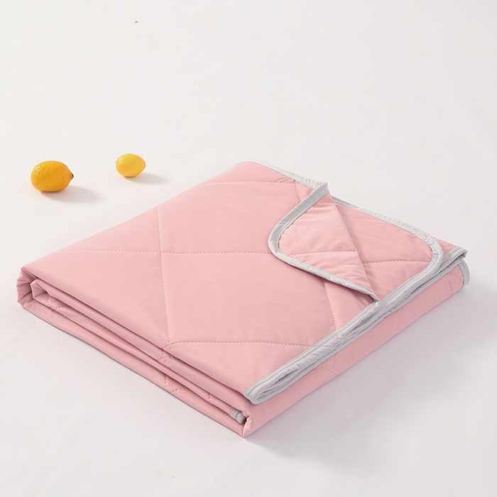 91家纺网 家纺一手货源 找家纺 （总）薇玛仕 2026新款超声波带氨凉感丝纯色瓜瓜凉感夏被空调被