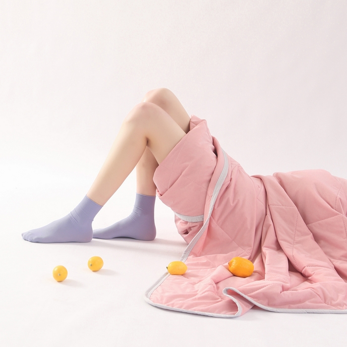 91家纺网 家纺一手货源 找家纺 （总）薇玛仕 2026新款超声波带氨凉感丝纯色瓜瓜凉感夏被空调被