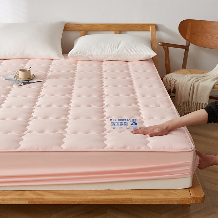 91家纺网 家纺一手货源 找家纺 （总）伊赛家纺 2026新款抗菌防螨夹棉大方格床笠