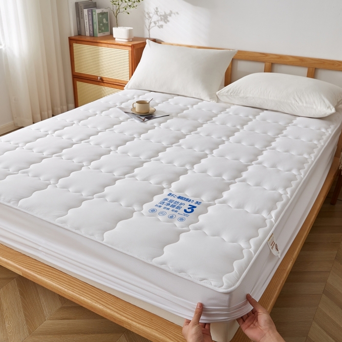 91家纺网 家纺一手货源 找家纺 （总）伊赛家纺 2026新款抗菌防螨夹棉大方格床笠