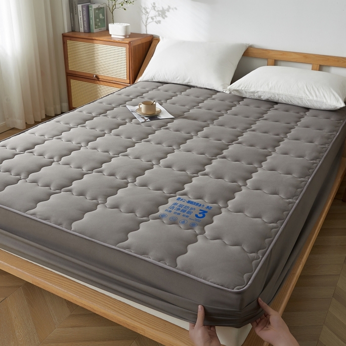 91家纺网 家纺一手货源 找家纺 （总）伊赛家纺 2026新款抗菌防螨夹棉大方格床笠