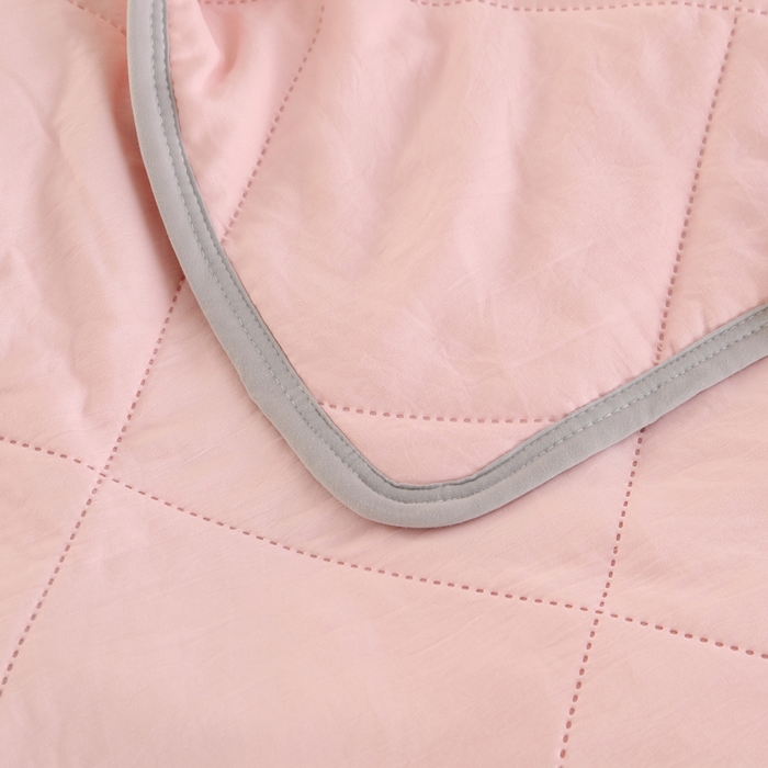 91家纺网 家纺一手货源 找家纺 薇玛仕 2026新款外贸跨境电商礼品烫画款超声波原棉大豆夏凉被空调被单双人薄被子 超声波--原棉粉色