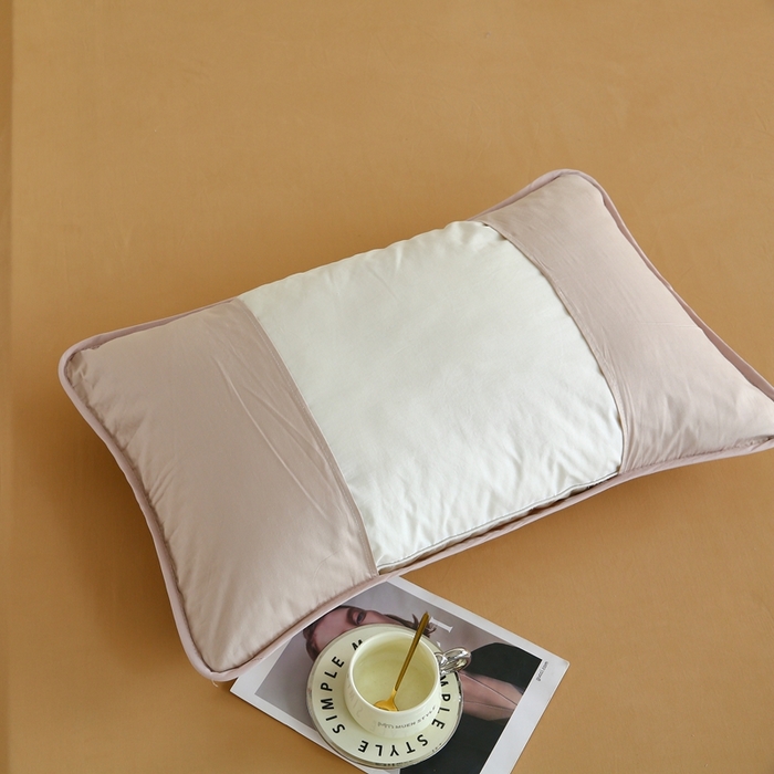 91家纺网 家纺一手货源 找家纺 伊赛家纺 2026新款纯棉夹棉半包枕套 枕套半包咖色