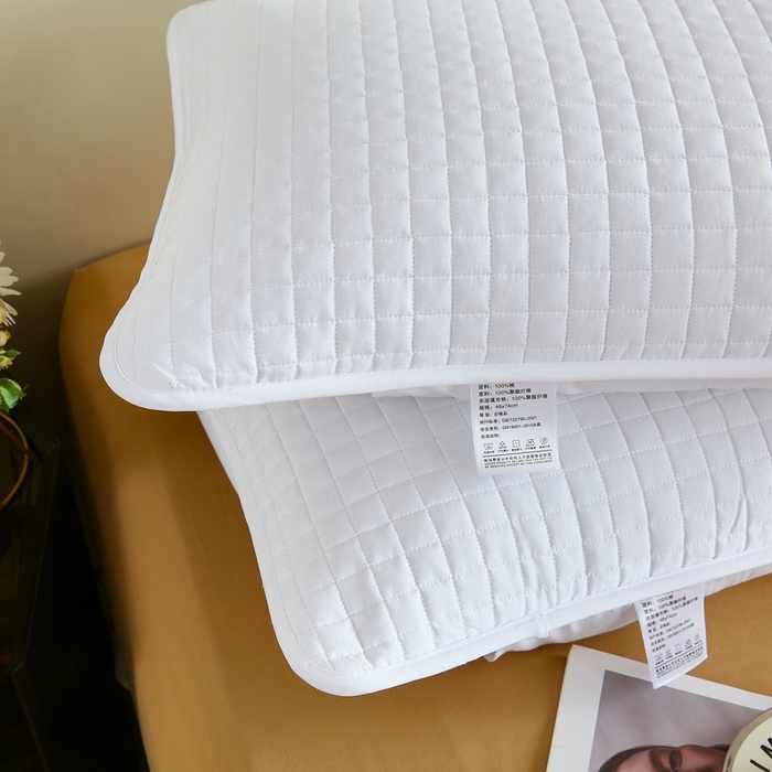 91家纺网 家纺一手货源 找家纺 伊赛家纺 2026新款纯棉夹棉半包枕套 枕套半包白色