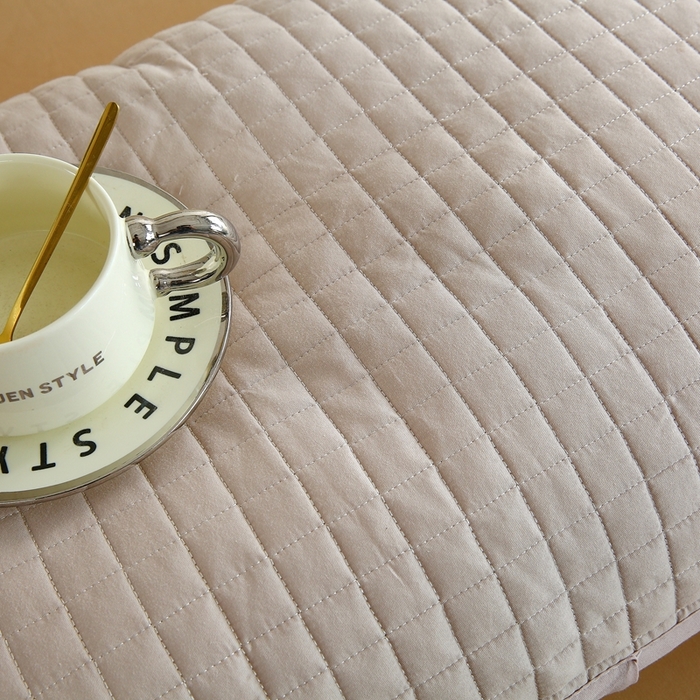 91家纺网 家纺一手货源 找家纺 伊赛家纺 2026新款纯棉夹棉半包枕套 枕套半包咖色