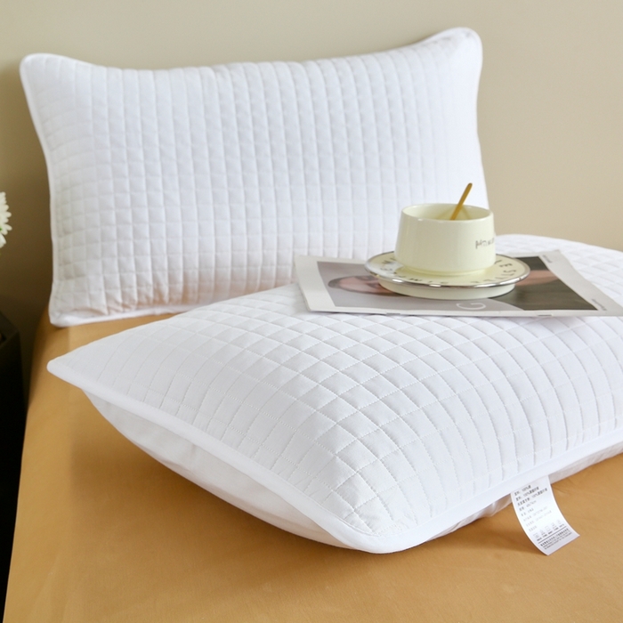 91家纺网 家纺一手货源 找家纺 伊赛家纺 2026新款纯棉夹棉全包枕套 枕套全包白色