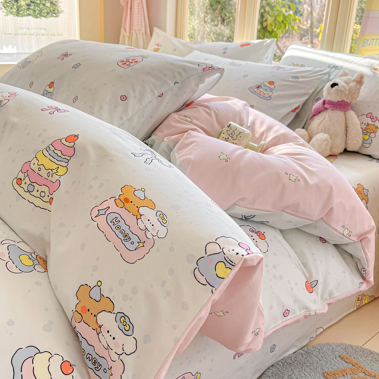 91家纺网 家纺一手货源 找家纺 （总）女子家纺 2026新款全棉纯棉13070印花四件套单品系列