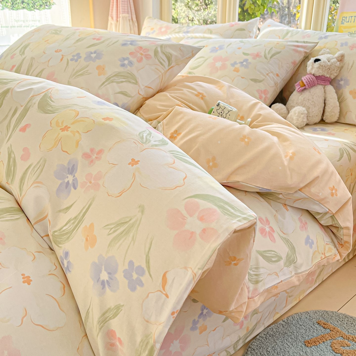 91家纺网 家纺一手货源 找家纺 （总）女子家纺 2026新款全棉纯棉13070印花四件套单品系列