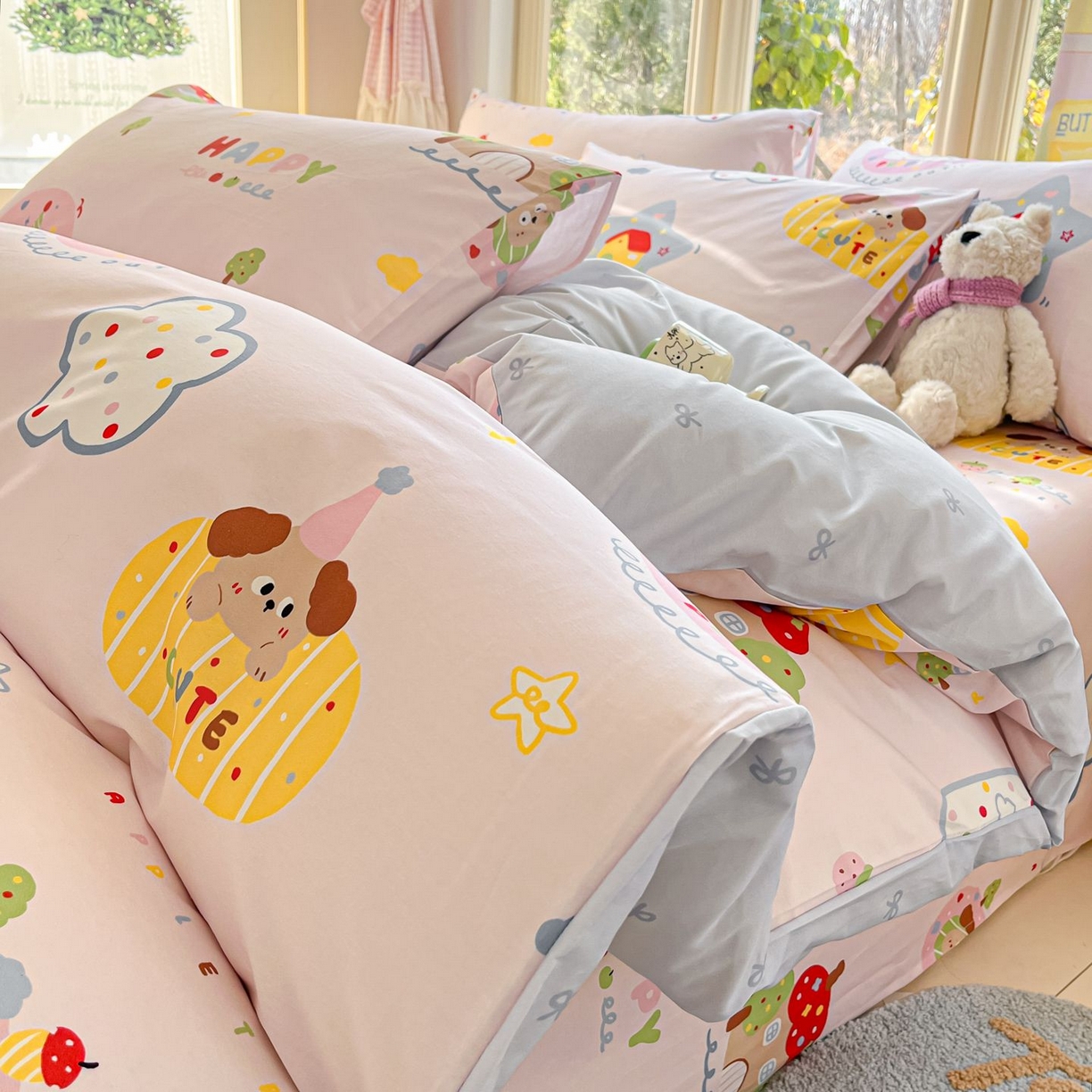 91家纺网 家纺一手货源 找家纺 （总）女子家纺 2026新款全棉纯棉13070印花四件套单品系列