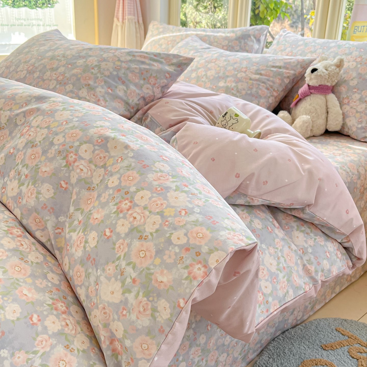 91家纺网 家纺一手货源 找家纺 （总）女子家纺 2026新款全棉纯棉13070印花四件套单品系列