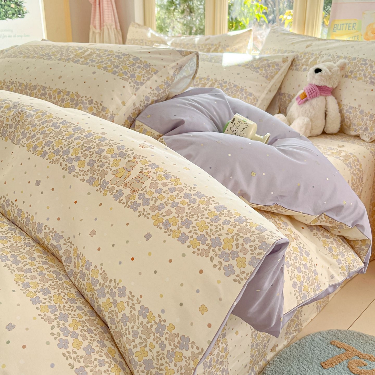 91家纺网 家纺一手货源 找家纺 （总）女子家纺 2026新款全棉纯棉13070印花四件套单品系列