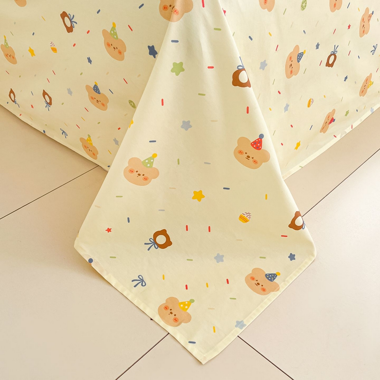 91家纺网 家纺一手货源 找家纺 女子家纺 2026新款全棉纯棉13070印花四件套单品系列 黄油小熊