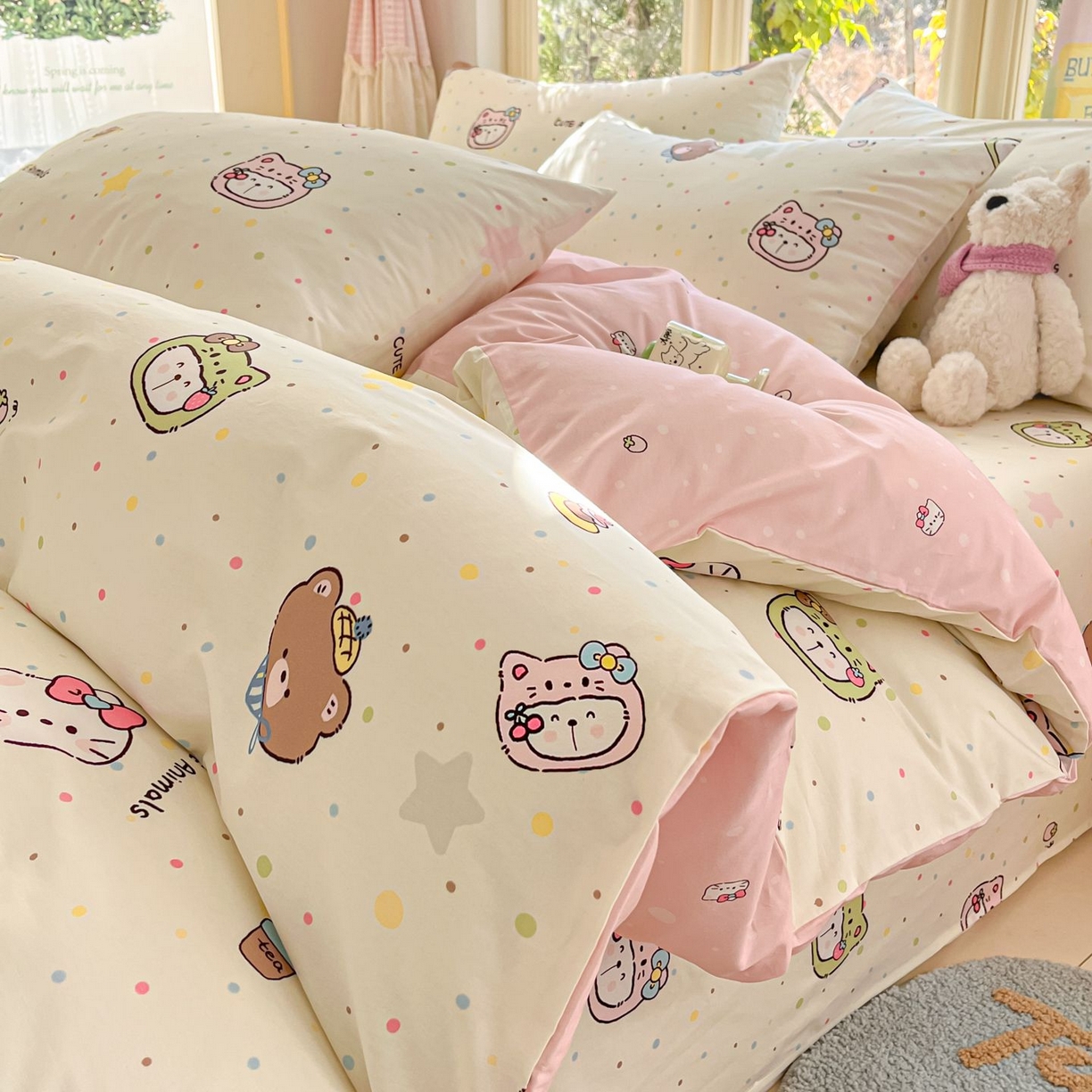 女子家纺 2026新款全棉纯棉13070印花四件套单品系列 甜豆星球