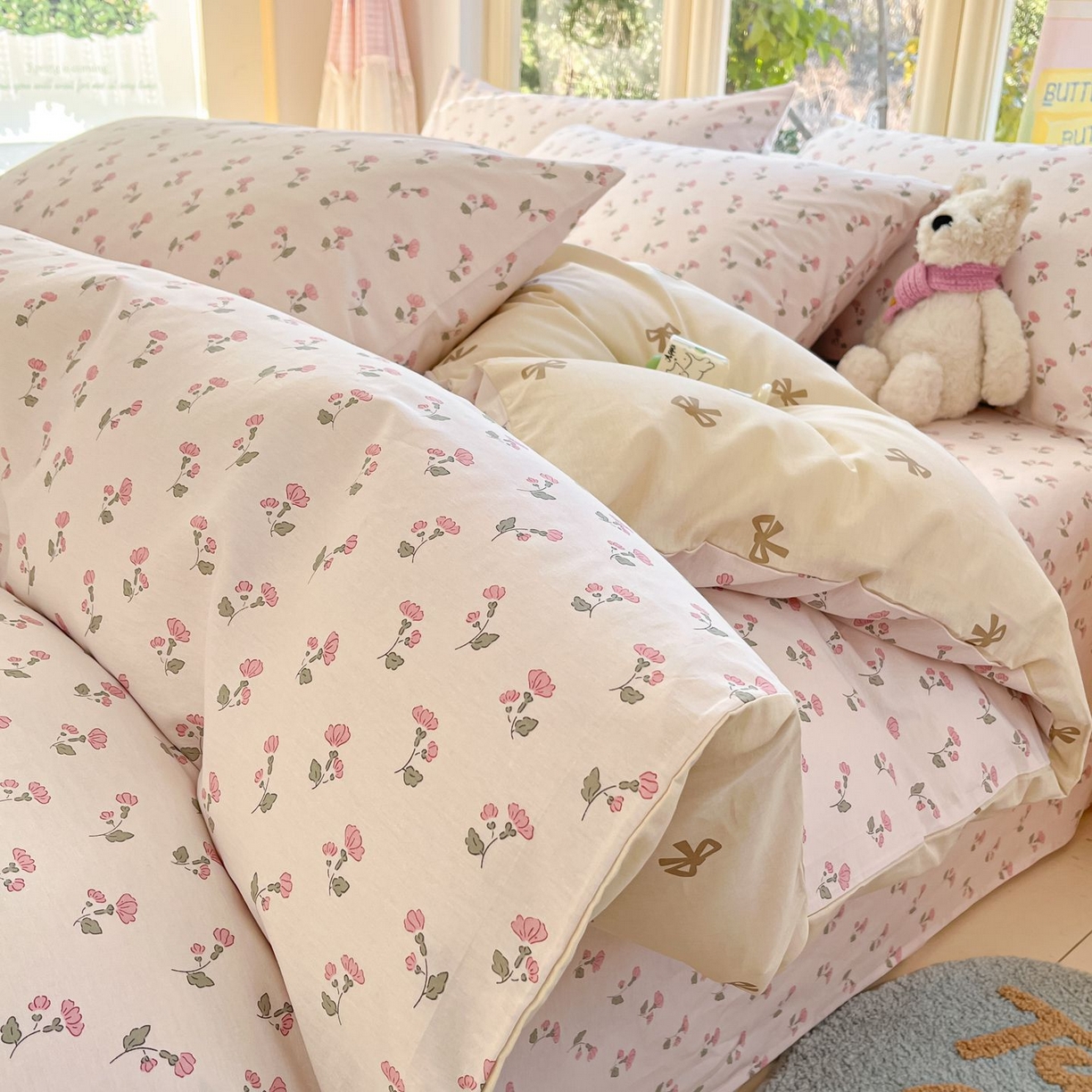 女子家纺 2026新款全棉纯棉13070印花四件套单品系列 花漾