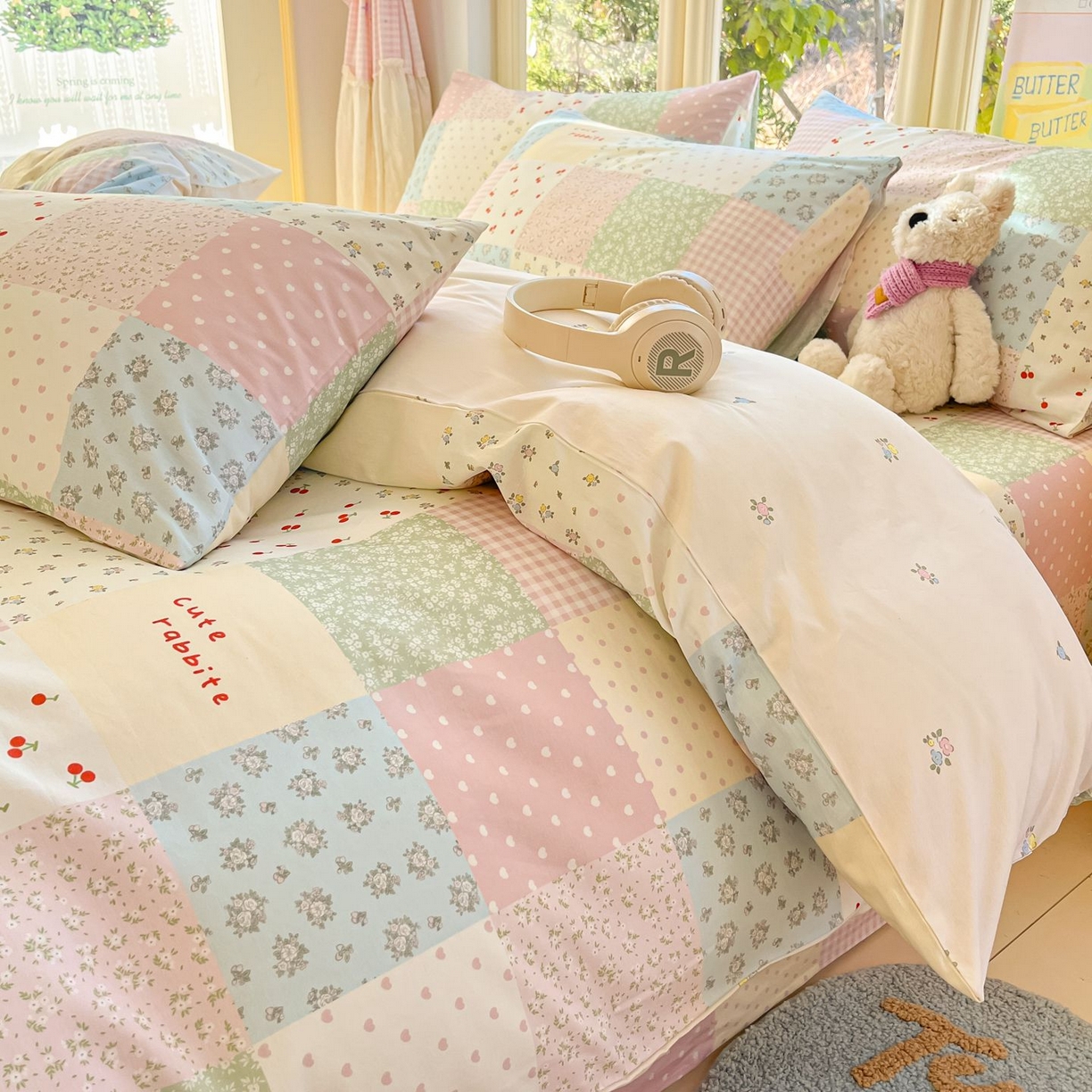 91家纺网 家纺一手货源 找家纺 女子家纺 2026新款全棉纯棉13070印花四件套单品系列 美式田园