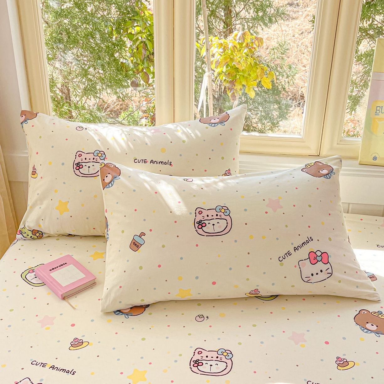 91家纺网 家纺一手货源 找家纺 女子家纺 2026新款全棉纯棉13070印花四件套单品系列 甜豆星球