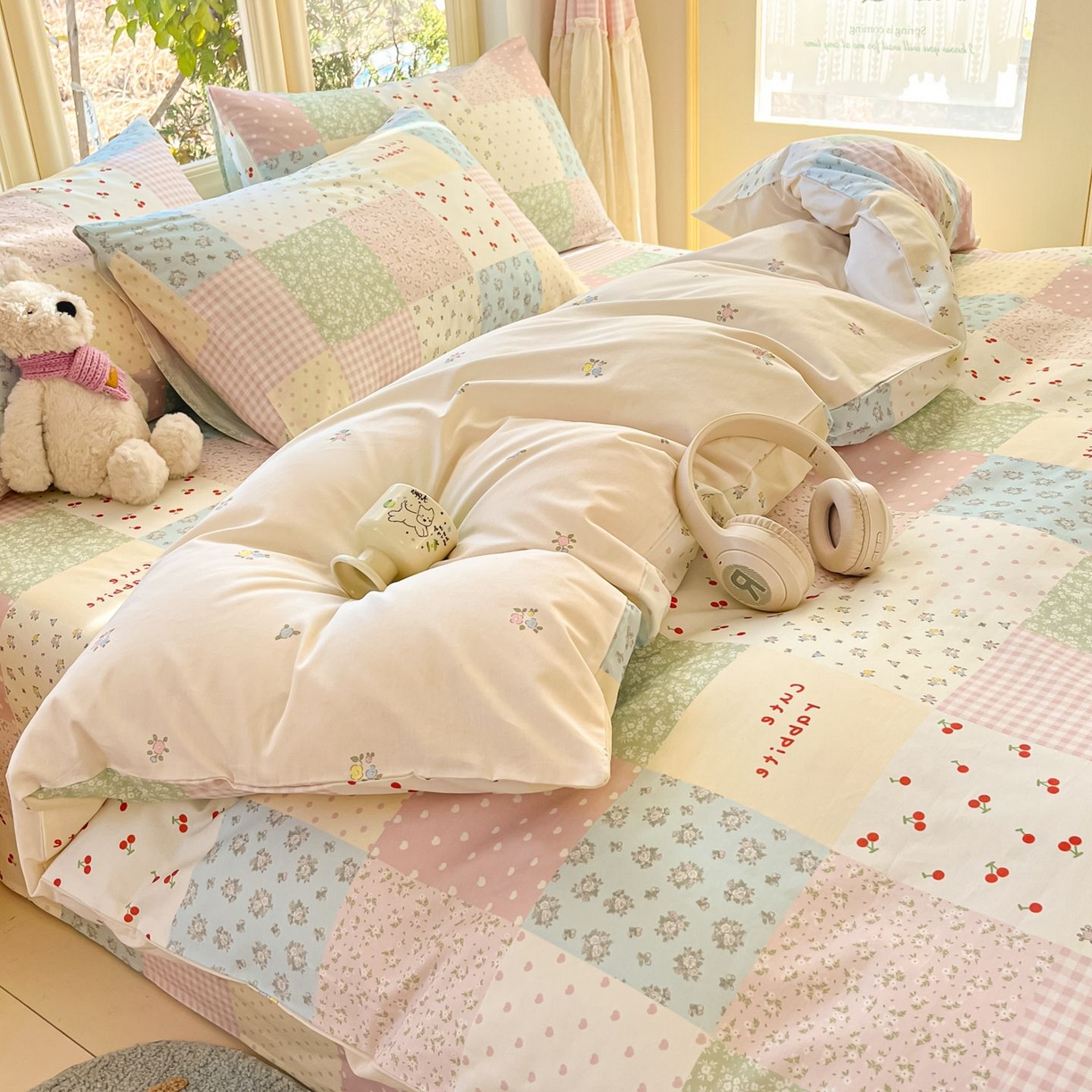 91家纺网 家纺一手货源 找家纺 女子家纺 2026新款全棉纯棉13070印花四件套单品系列 美式田园