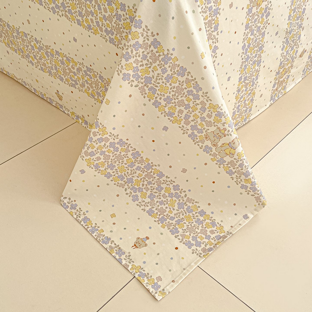 91家纺网 家纺一手货源 找家纺 女子家纺 2026新款全棉纯棉13070印花四件套单品系列 小熊温蒂