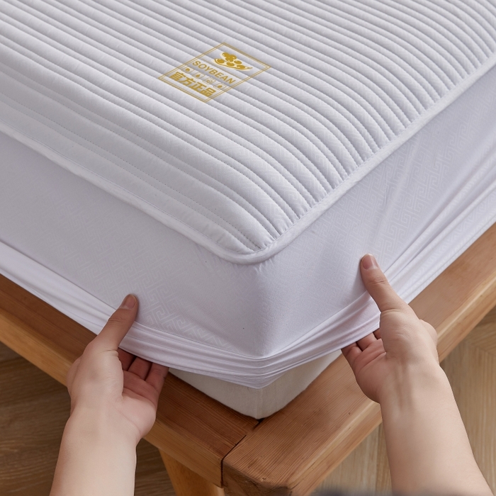 91家纺网 家纺一手货源 找家纺 （总）伊赛家纺 2026新款条纹夹棉抗菌全包床笠