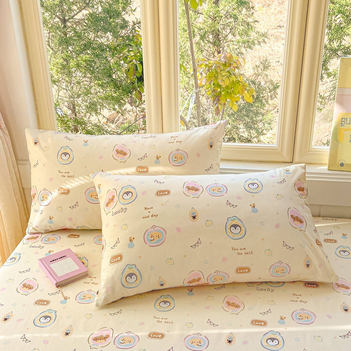 91家纺网 家纺一手货源 找家纺 女子家纺 2026新款全棉纯棉13070印花四件套单品系列 奇妙动物园