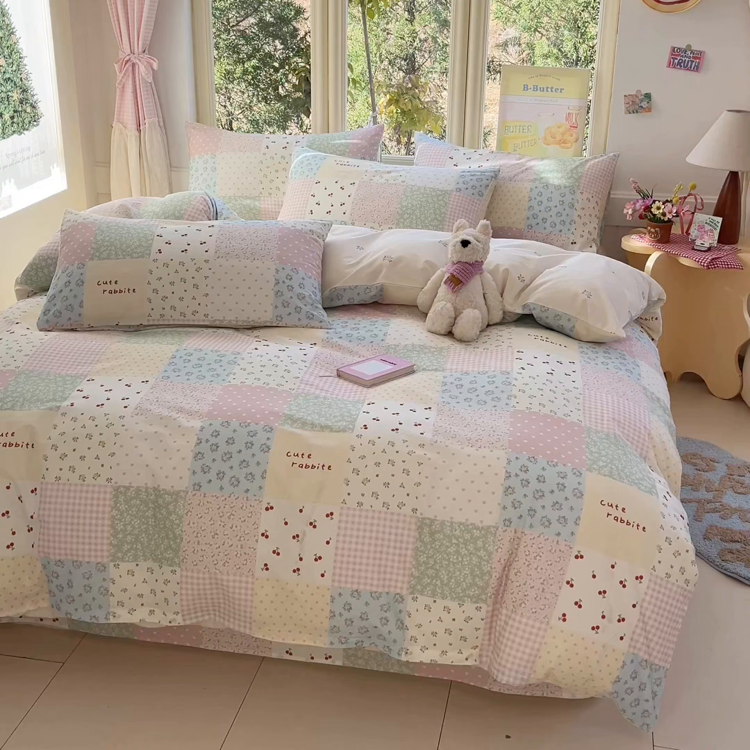 91家纺网 家纺一手货源 找家纺 女子家纺 2026新款全棉纯棉13070印花四件套单品系列 美式田园