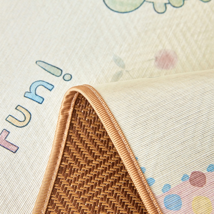 91家纺网 家纺一手货源 找家纺 嗨生活 2026新款婴童双面凉席 多彩恐龙