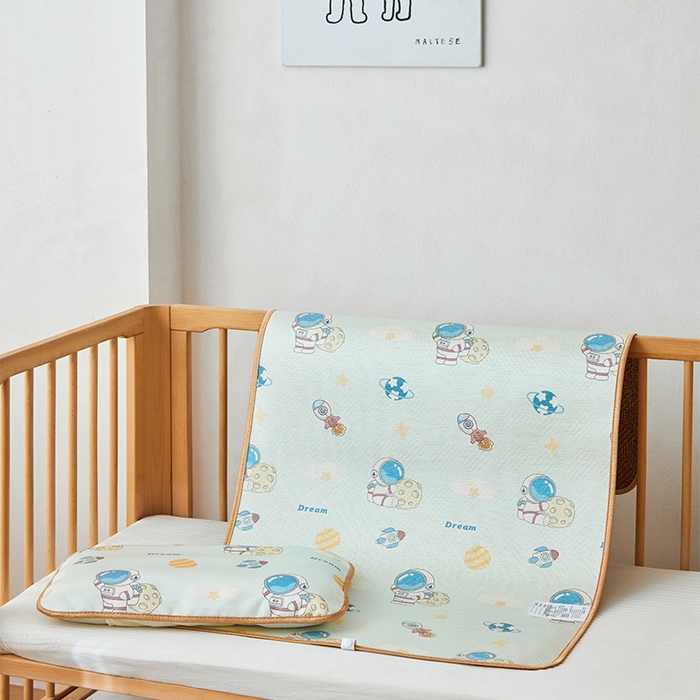 91家纺网 家纺一手货源 找家纺 嗨生活 2026新款婴童双面凉席 航天员