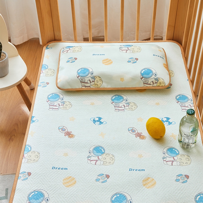 91家纺网 家纺一手货源 找家纺 嗨生活 2026新款婴童双面凉席 航天员